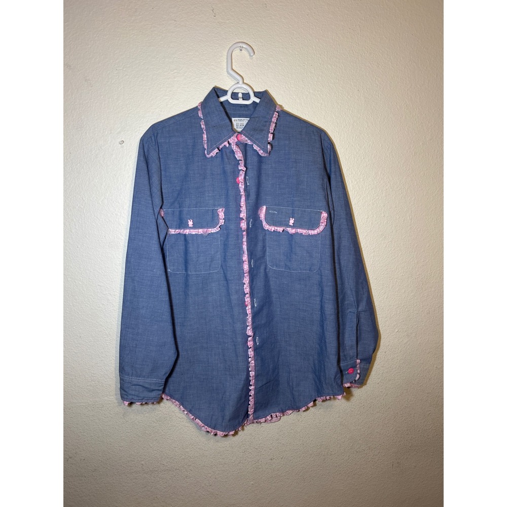JC Penny Bunny Buttons Long Sleeve Easter Shirt